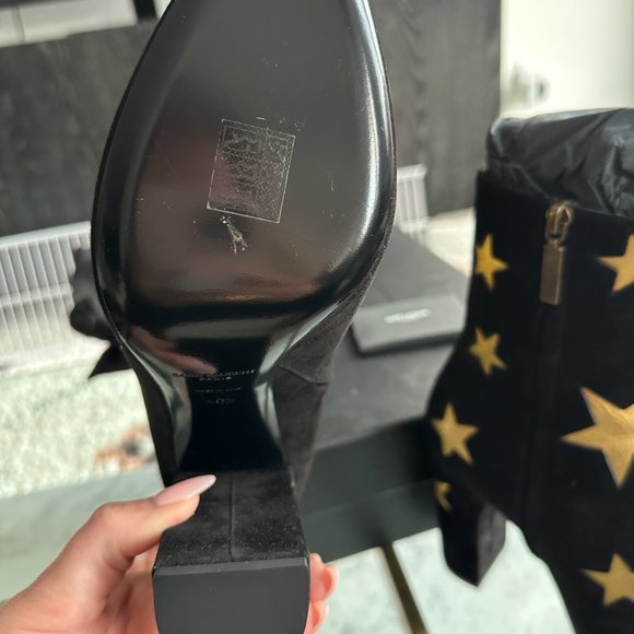 Brand New, Never Worn Saint Laurent Lou Star Boots, size 40.5/10.5US, 100mm heel - Picture 11 of 11